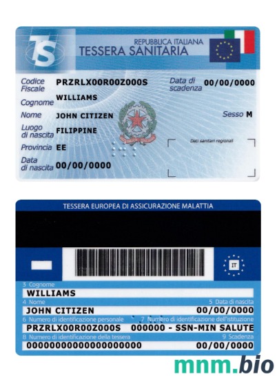 Włochy Tessera Sanitaria (karta ubezpieczenia zdrowotnego)
